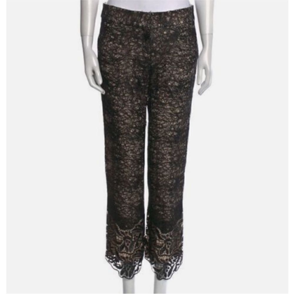 Alexis Black Lace Cropped Pants, S